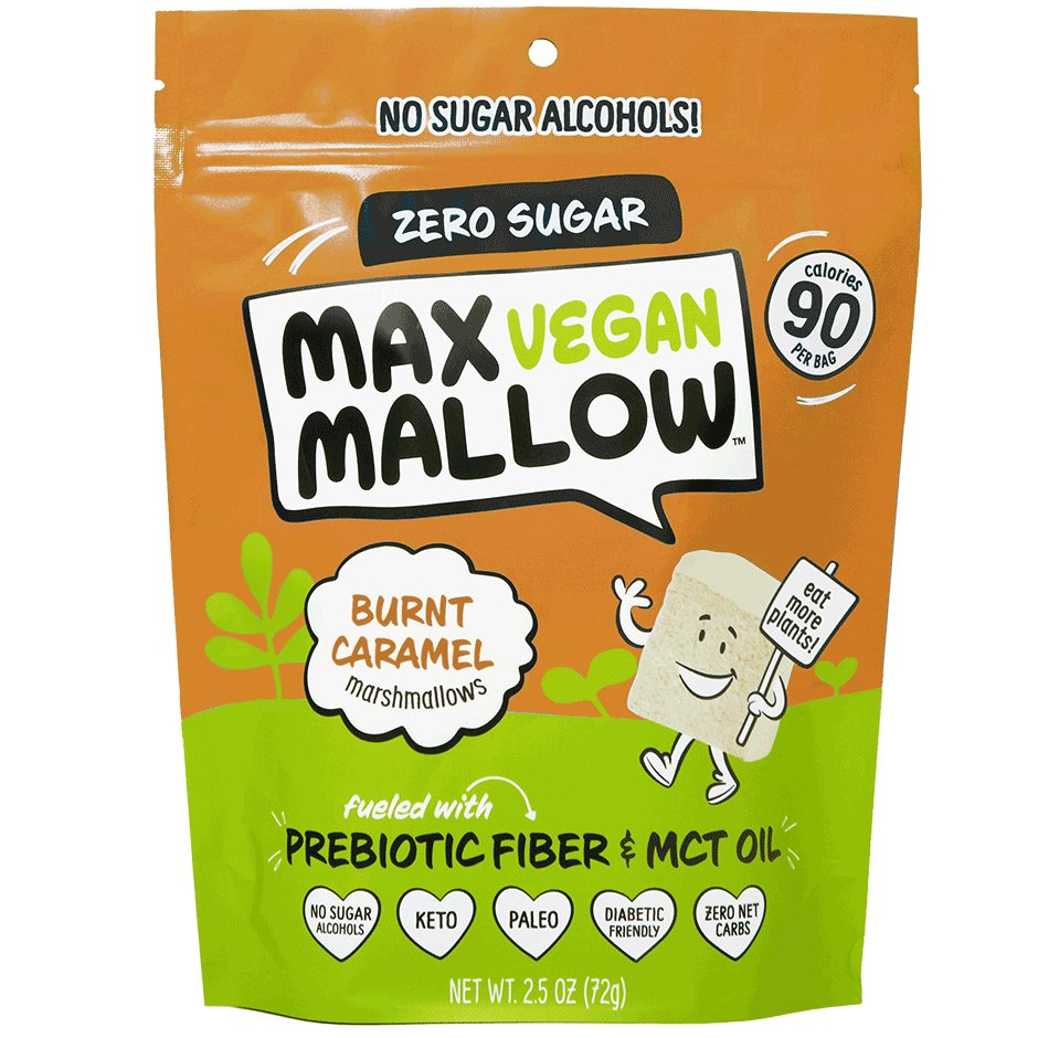 Vegan Burnt Caramel Sugar-Free Marshmallows by Max Sweets