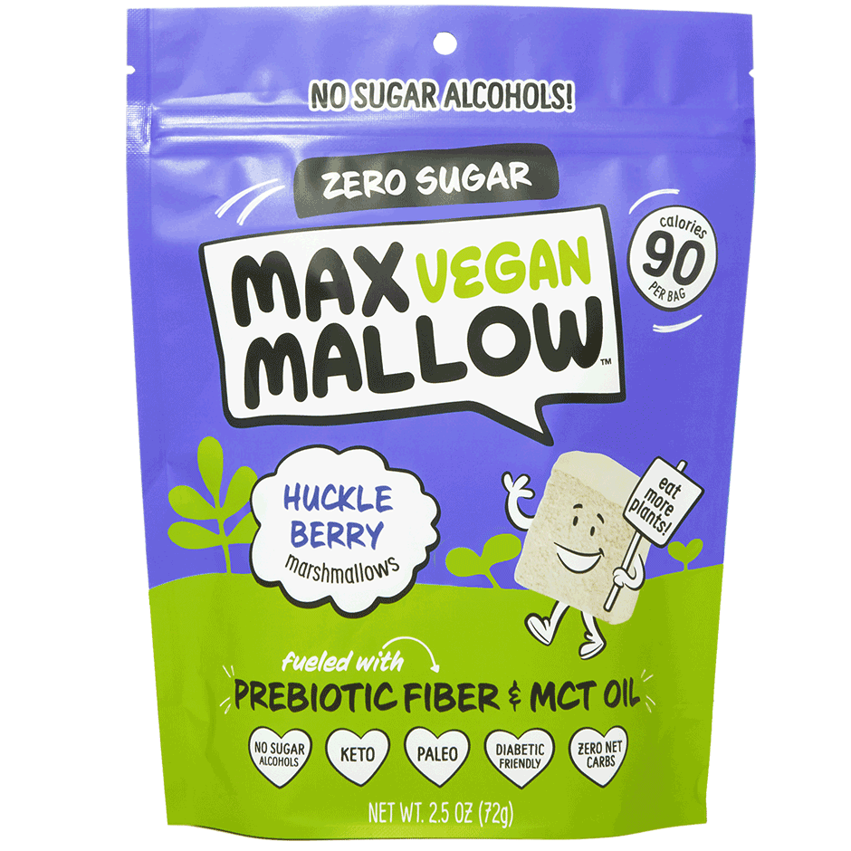 Vegan Huckleberry Suger-Free Marshmallows by Max Sweets