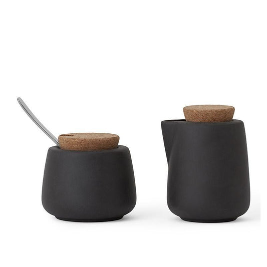 ViVa Scandinavia - 'Nicola' Charcoal Milk & Sugar Set (2CT) by The Epicurean Trader