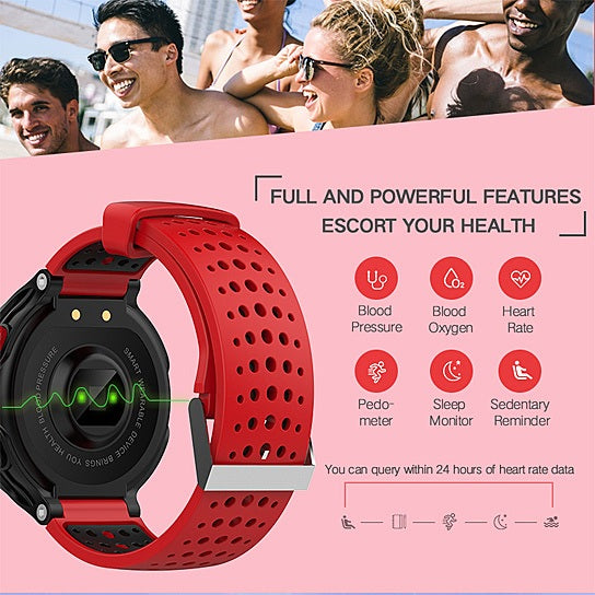 Smart Fit Sporty Waterproof Watch W/ Active Heart Rate and Blood Pressure Monitor by VistaShops