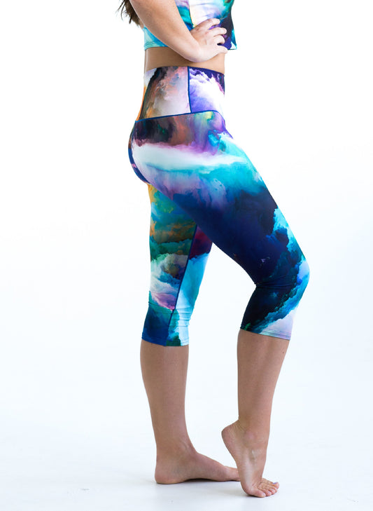 Watercolor Capris *FINAL SALE* by Colorado Threads Clothing