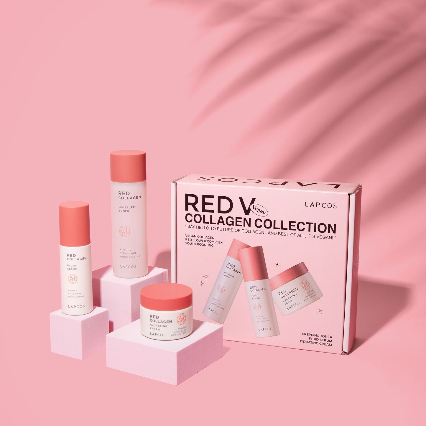 Red Vegan Collagen 3-Step Set by LAPCOS