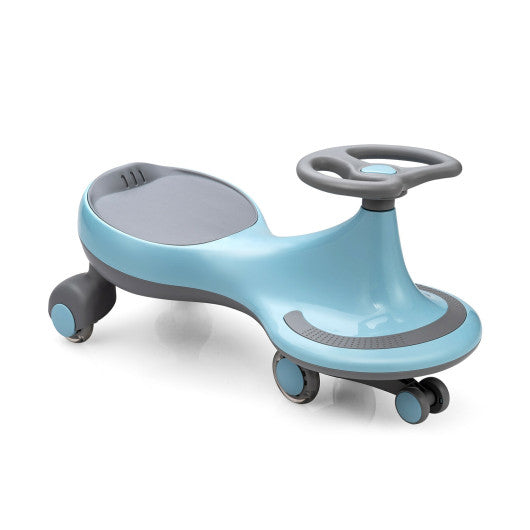 Wiggle Car Ride-on Toy with Flashing Wheels-Blue by VYSN