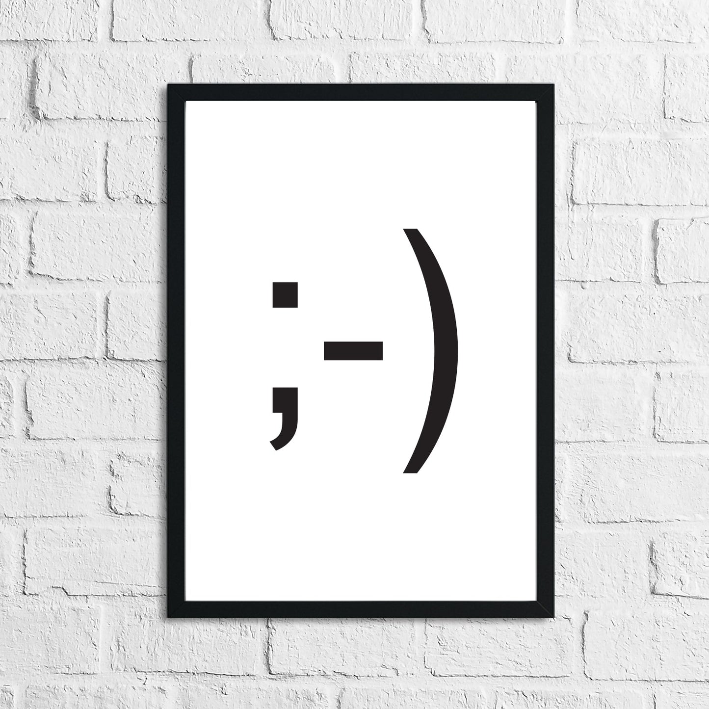 Winky Face Humorous Funny Bathroom Wall Decor Print by WinsterCreations™ Official Store