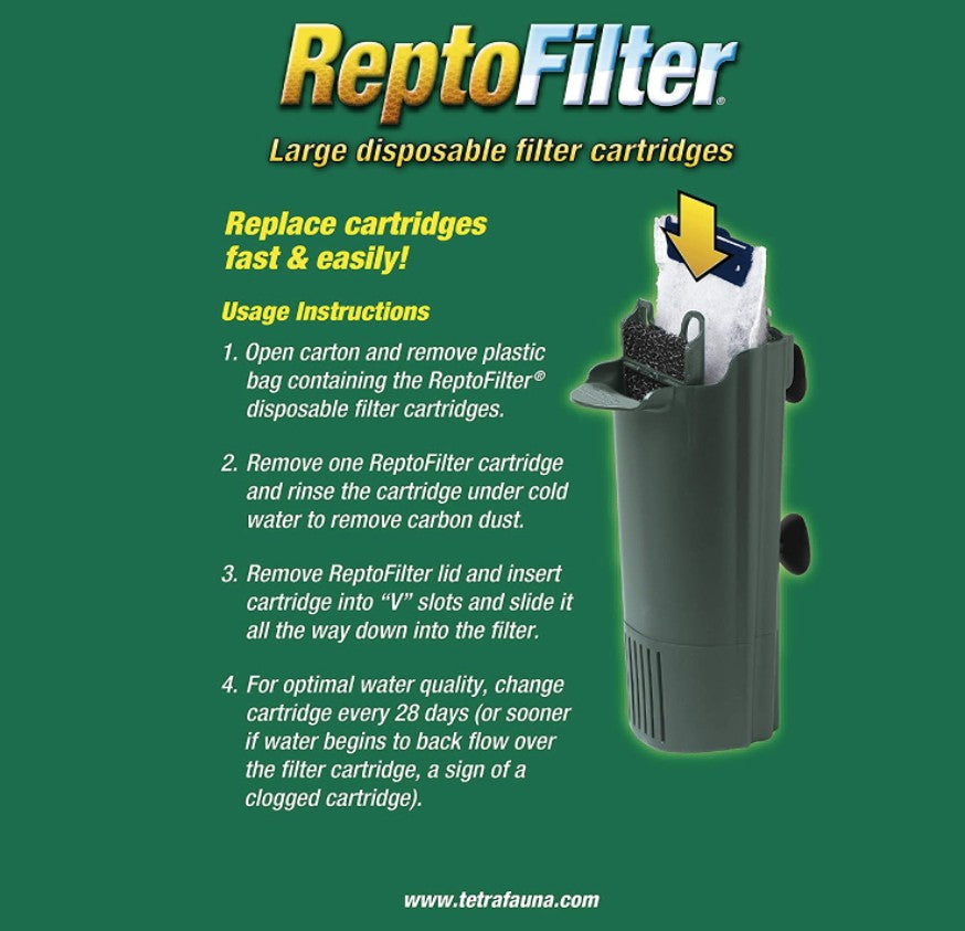 Tetrafauna ReptoFilter Disposable Filter Cartridges: Ultimate Water Clarity & Freshness by Dog Hugs Cat