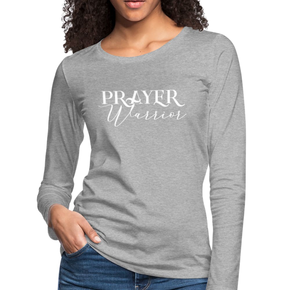 Womens Long Sleeve Graphic Tee, Prayer Warrior Print by inQue.Style