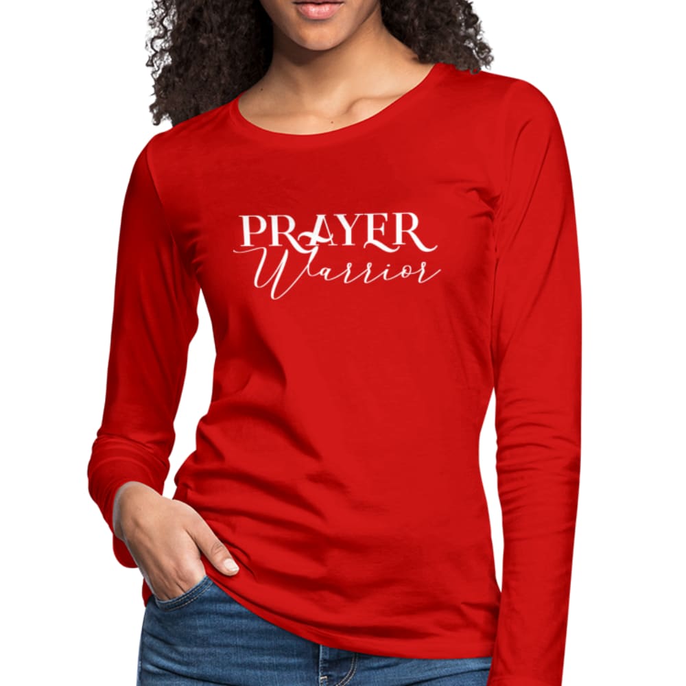 Womens Long Sleeve Graphic Tee, Prayer Warrior Print by inQue.Style