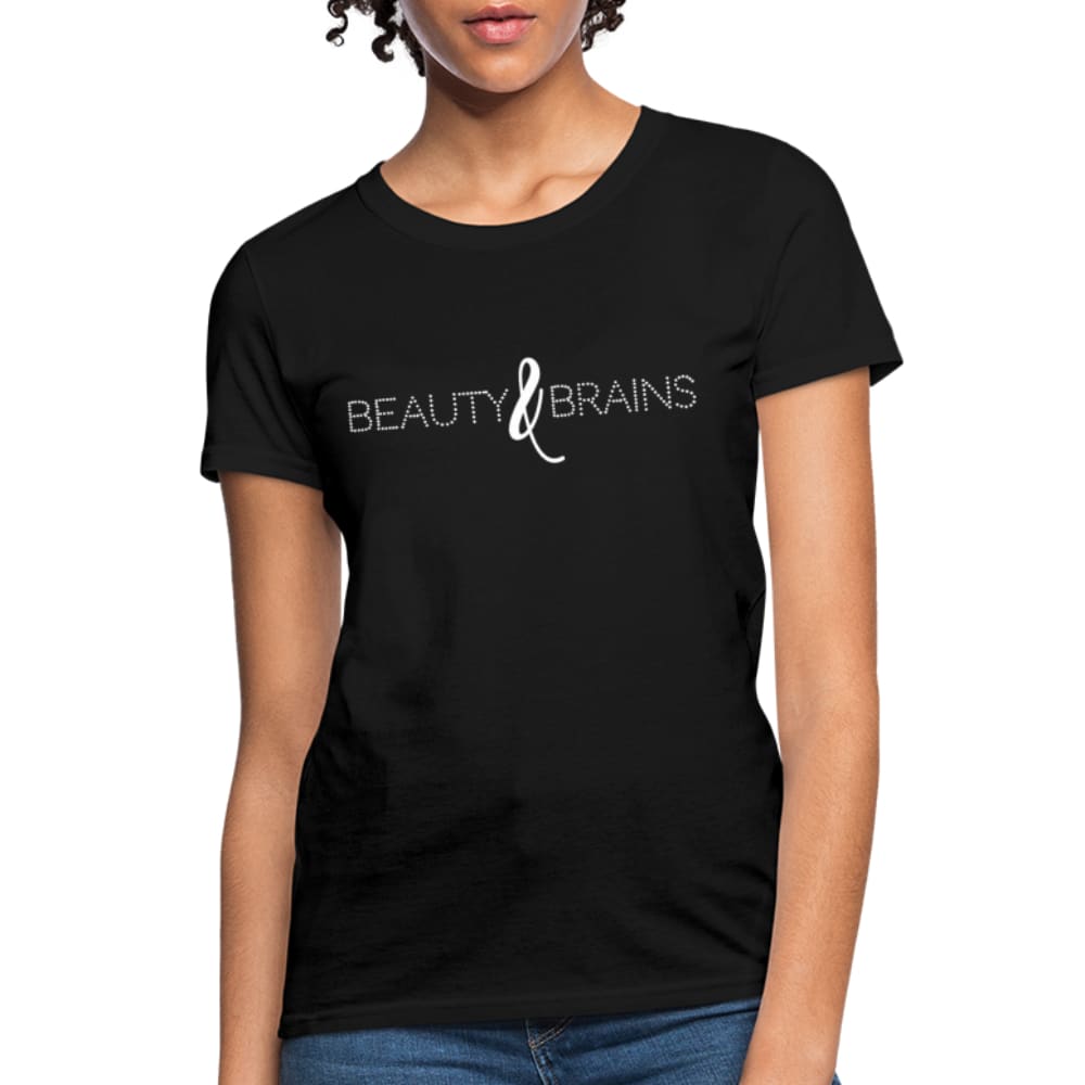 Womens T-shirt, Beauty and Brains Graphic Tee by inQue.Style