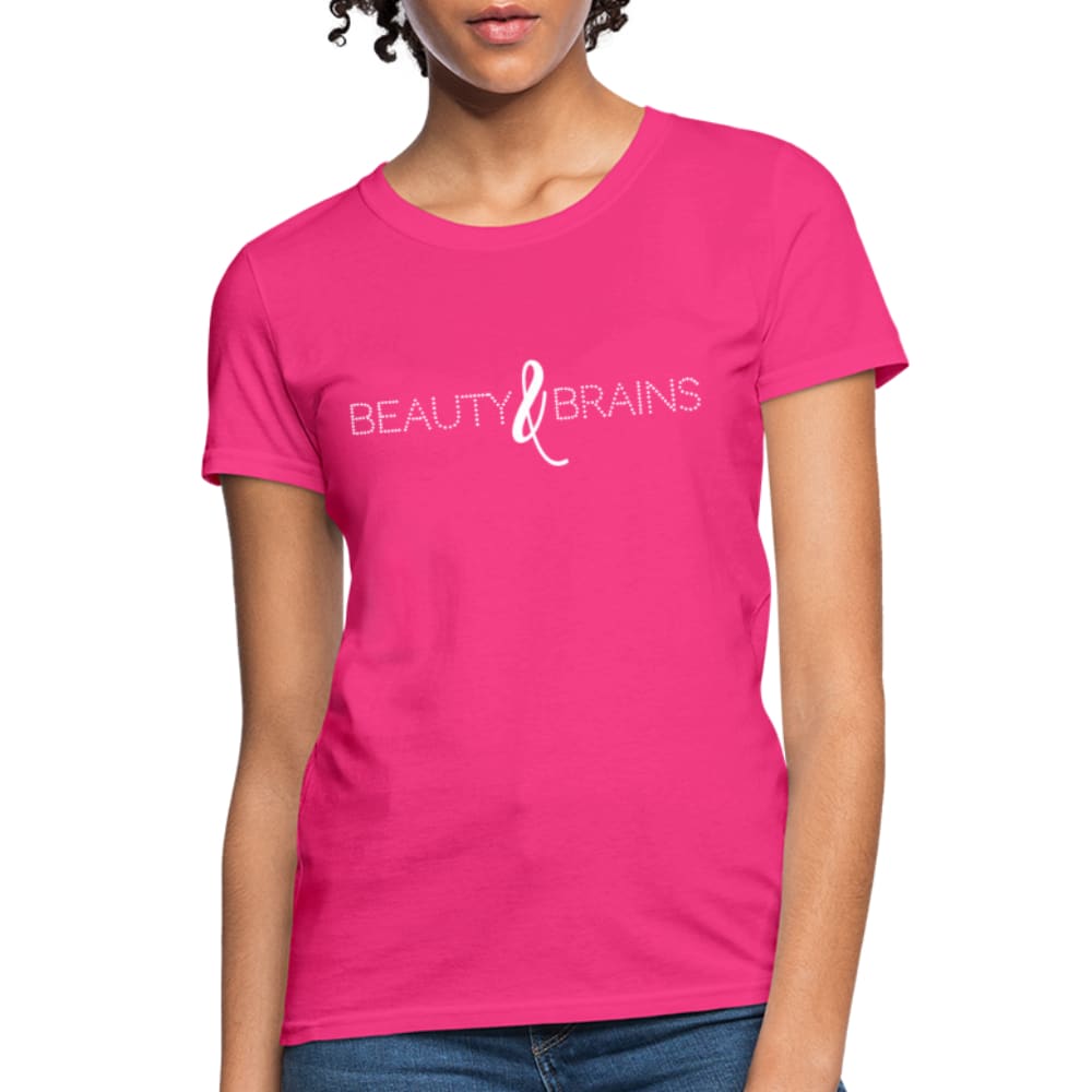 Womens T-shirt, Beauty and Brains Graphic Tee by inQue.Style