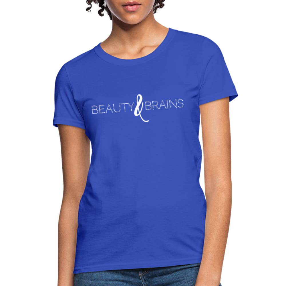 Womens T-shirt, Beauty and Brains Graphic Tee by inQue.Style