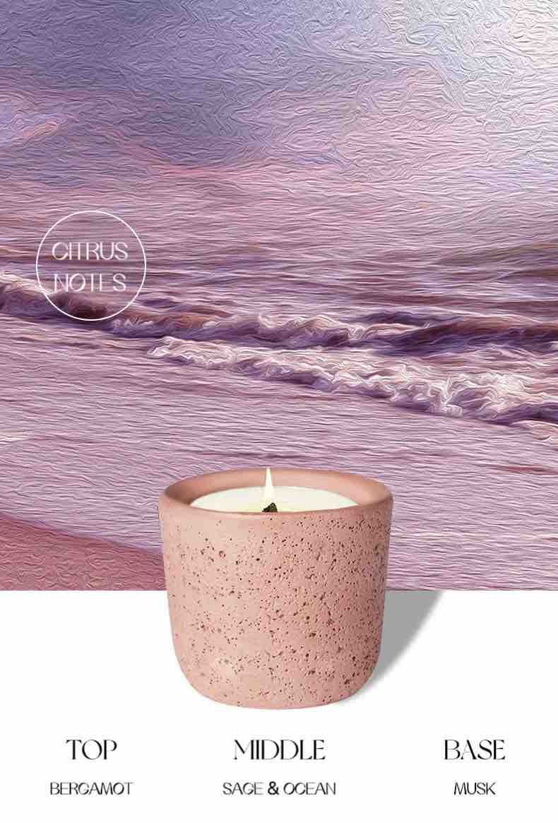 Wood Wick Soy Wax Scented Candle - Breath Of Nature Scented - Alps Pink by INSPECIAL HOME