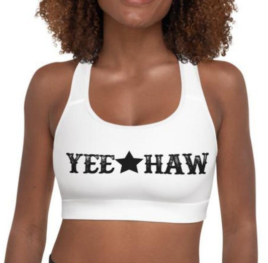 Yeehaw Padded Sports Bra by Baha Ranch Western Wear