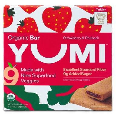 Yumi - 'Strawberry & Rhubarb' Organic Bar (5CT) by The Epicurean Trader