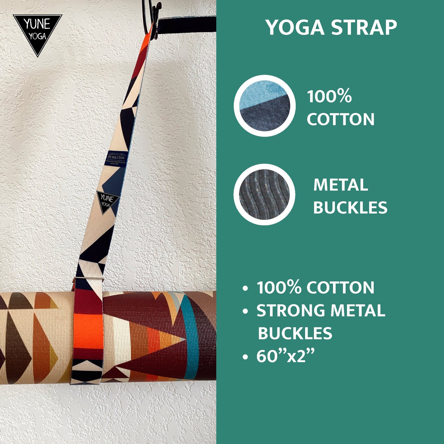 Yoga Strap Pendleton White Sands by Yune Yoga