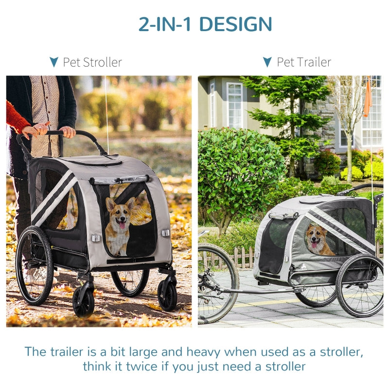 2-In-1 Pet Bike Trailer Stroller by Furr Baby Gifts