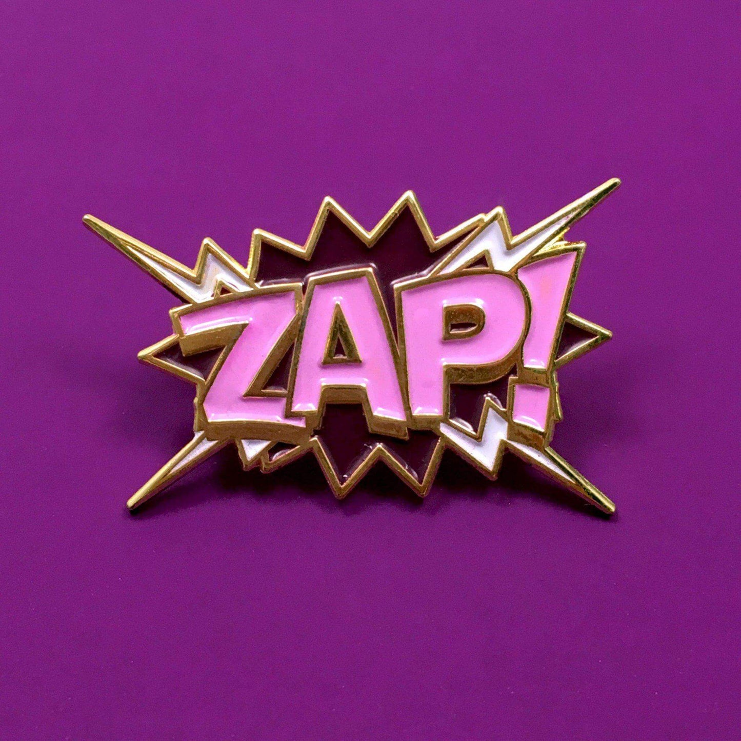 "ZAP!" Pop Art Pin by Kolorspun