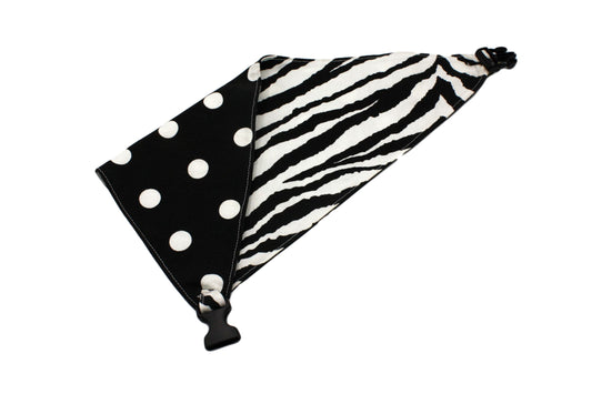 Zebra Print Reversible Dog Bandana by Uptown Pups