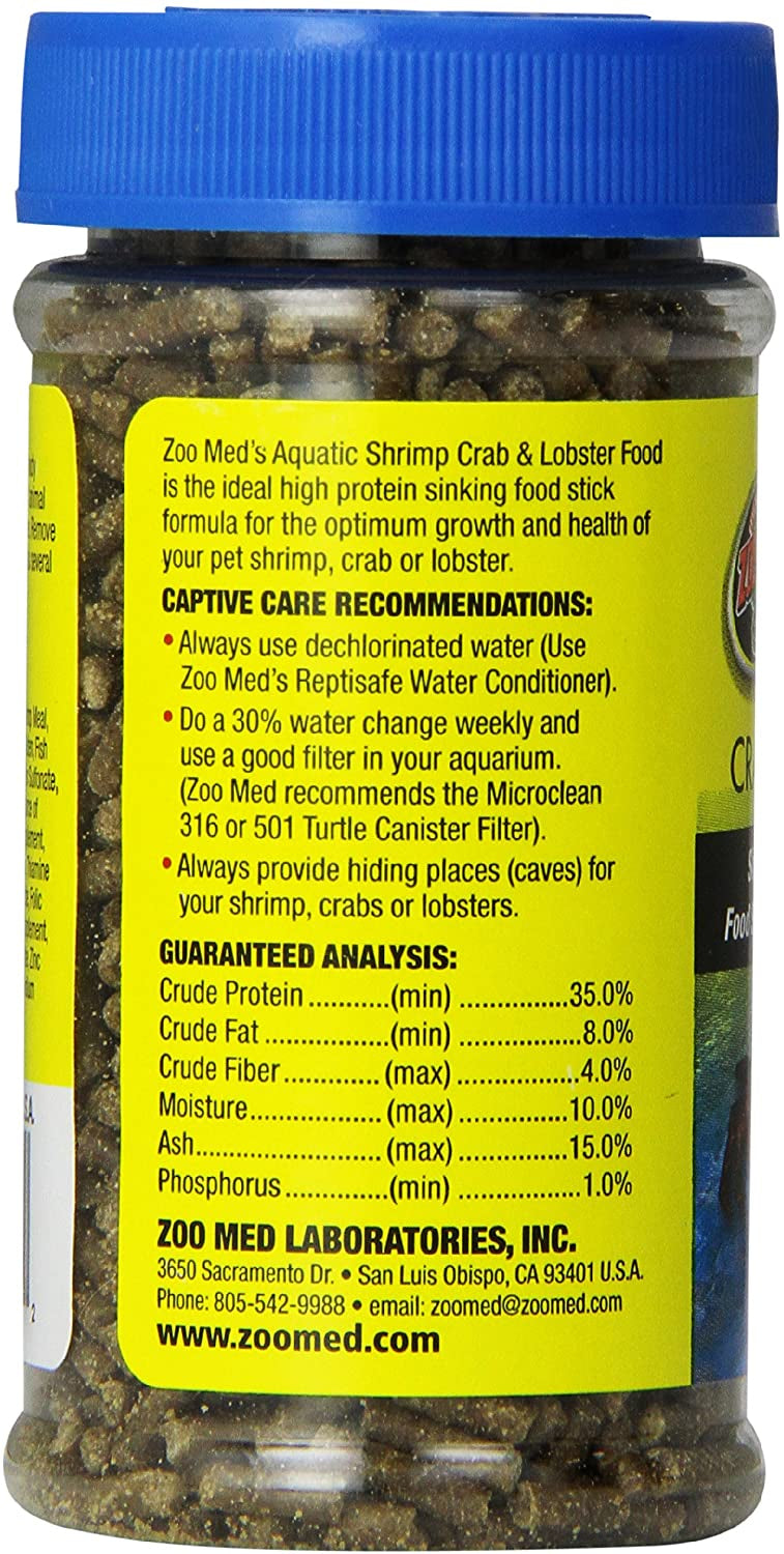 Zoo Med High Protein Aquatic Shrimp, Crab, and Lobster Food by Dog Hugs Cat