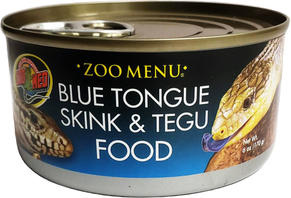 Zoo Med Zoo Menu Blue Tongue Skink & Tegu Food - High-Protein Canned Diet for Large Carnivorous Lizards by Dog Hugs Cat