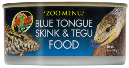 Zoo Med Zoo Menu Blue Tongue Skink & Tegu Food - High-Protein Canned Diet for Large Carnivorous Lizards by Dog Hugs Cat
