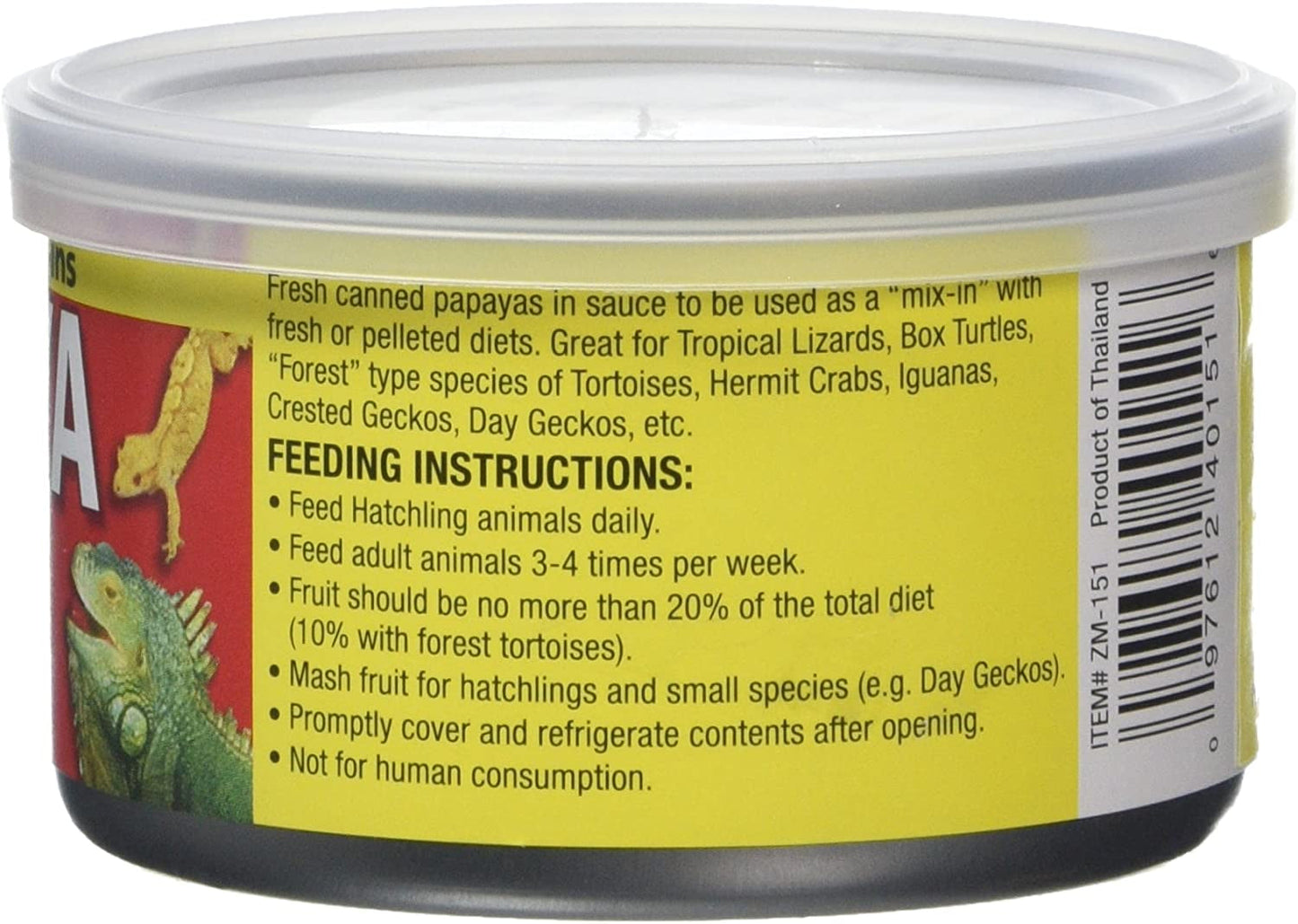 Papaya Tropical Fruit Mix-Ins Reptile Food by Zoo Med by Dog Hugs Cat