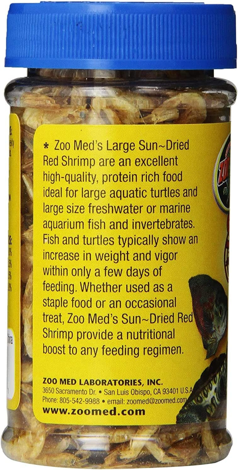 Zoo Med Large Sun Dried Red Shrimp: Premium Nutrition for Large Aquatic Pets by Dog Hugs Cat