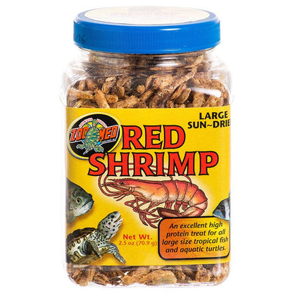 Zoo Med Large Sun Dried Red Shrimp: Premium Nutrition for Large Aquatic Pets by Dog Hugs Cat