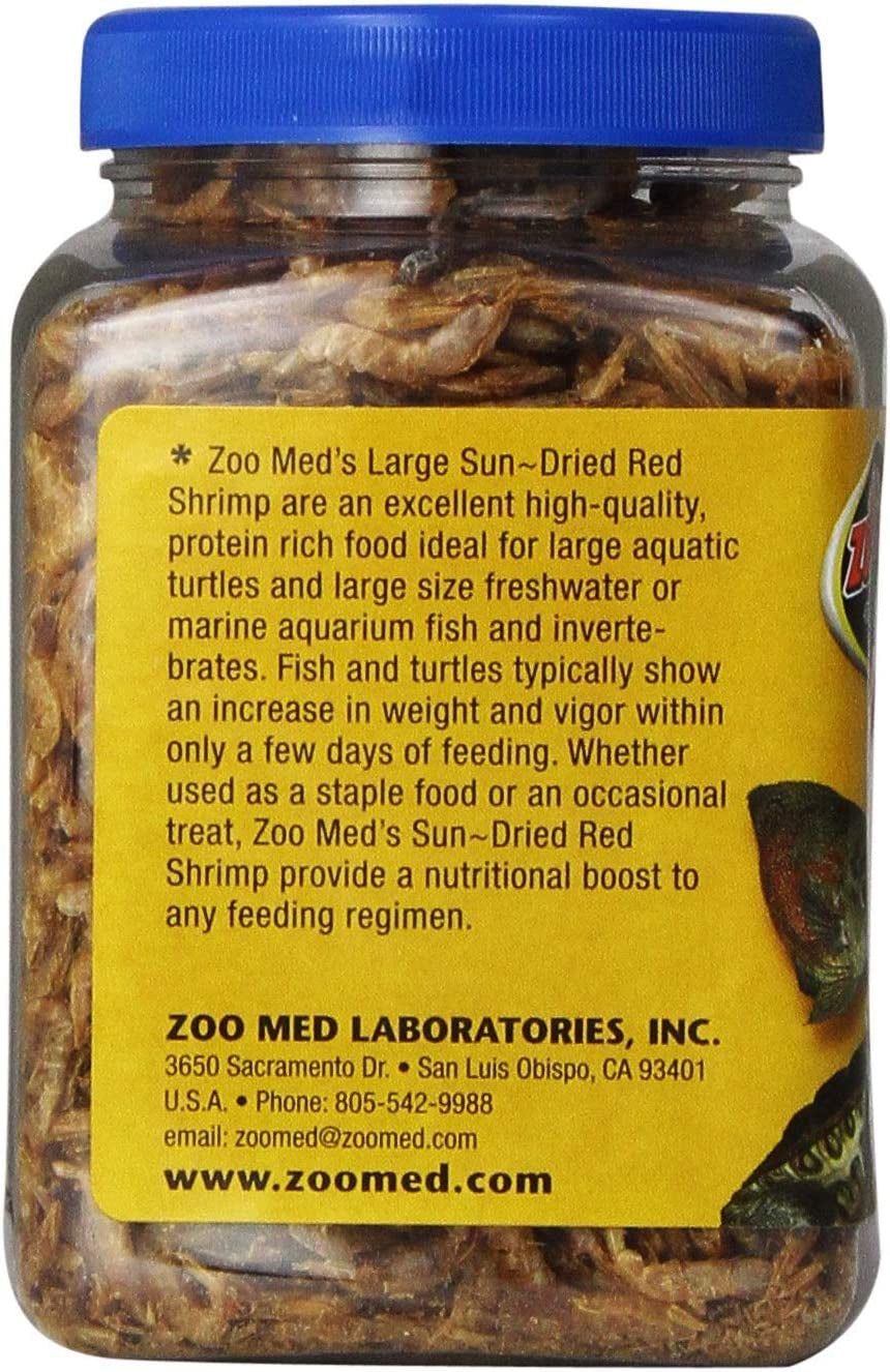 Zoo Med Large Sun Dried Red Shrimp: Premium Nutrition for Large Aquatic Pets by Dog Hugs Cat