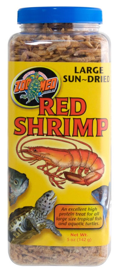 Zoo Med Large Sun Dried Red Shrimp: Premium Nutrition for Large Aquatic Pets by Dog Hugs Cat