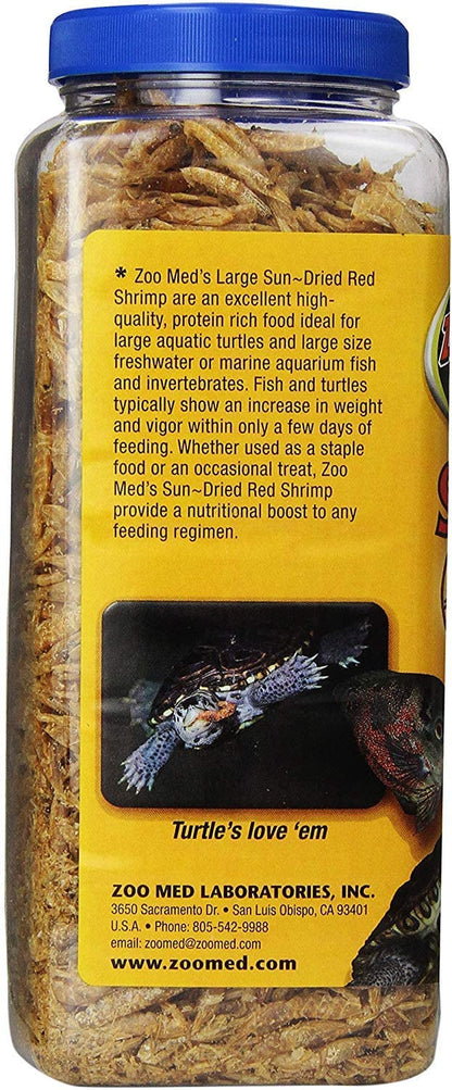 Zoo Med Large Sun Dried Red Shrimp: Premium Nutrition for Large Aquatic Pets by Dog Hugs Cat