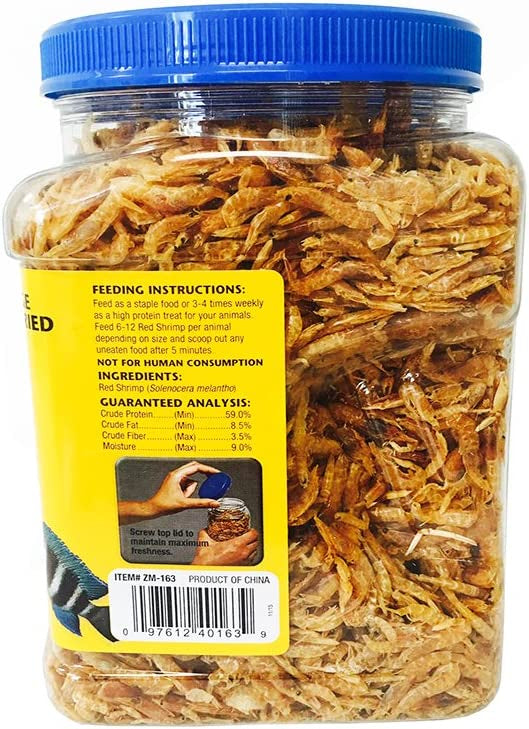 Zoo Med Large Sun Dried Red Shrimp: Premium Nutrition for Large Aquatic Pets by Dog Hugs Cat