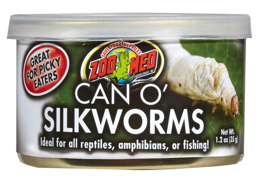 Zoo Med Can O' Silkworms: Premium Farm-Raised Reptile & Amphibian Food by Dog Hugs Cat