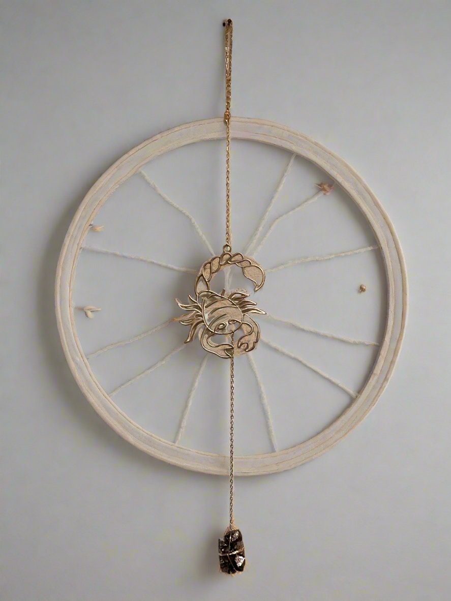 Zodiac Silhouette and Crystal Wall Hanging by Ariana Ost