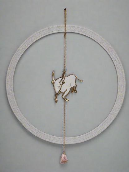 Zodiac Silhouette and Crystal Wall Hanging by Ariana Ost