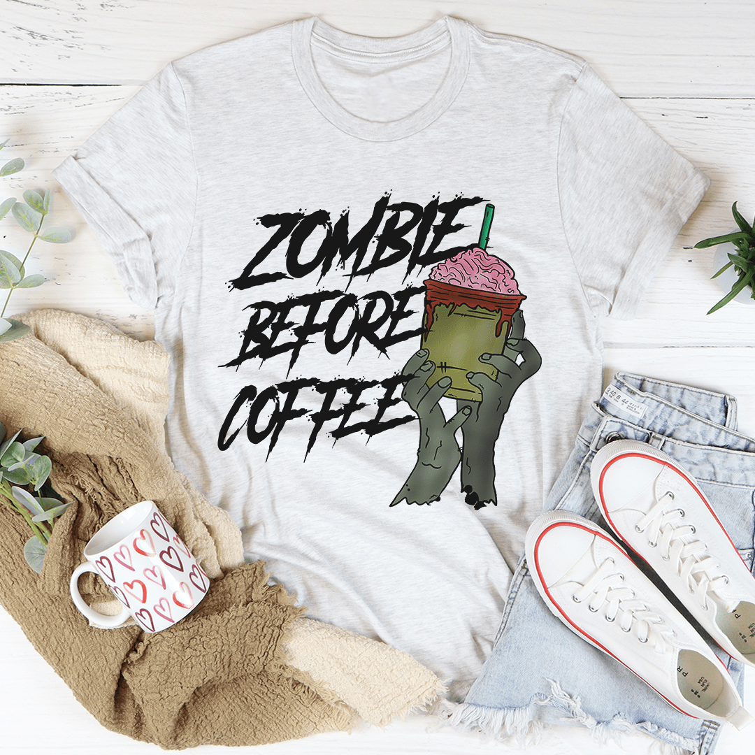 Zombie Before Coffee Tee by shopmerchmallow