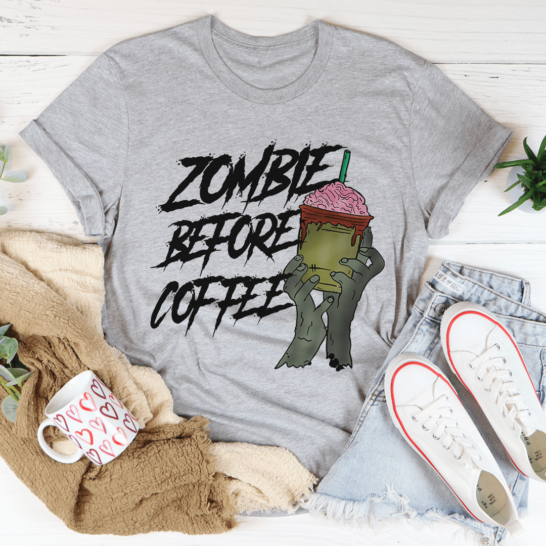 Zombie Before Coffee Tee by shopmerchmallow