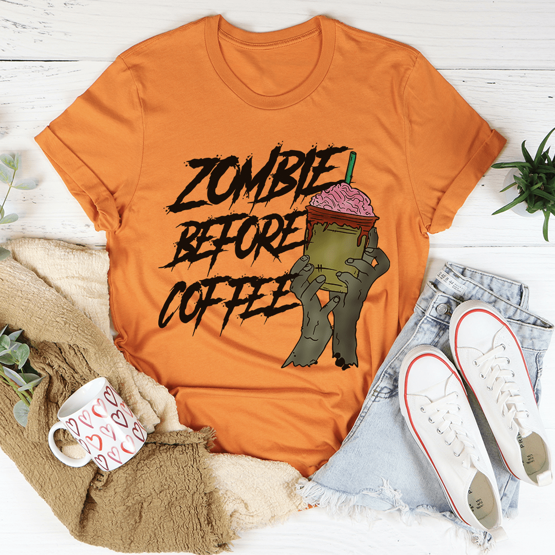 Zombie Before Coffee Tee by shopmerchmallow