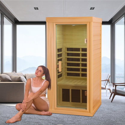 Mini One Person Basswood Far Infrared Sauna Room