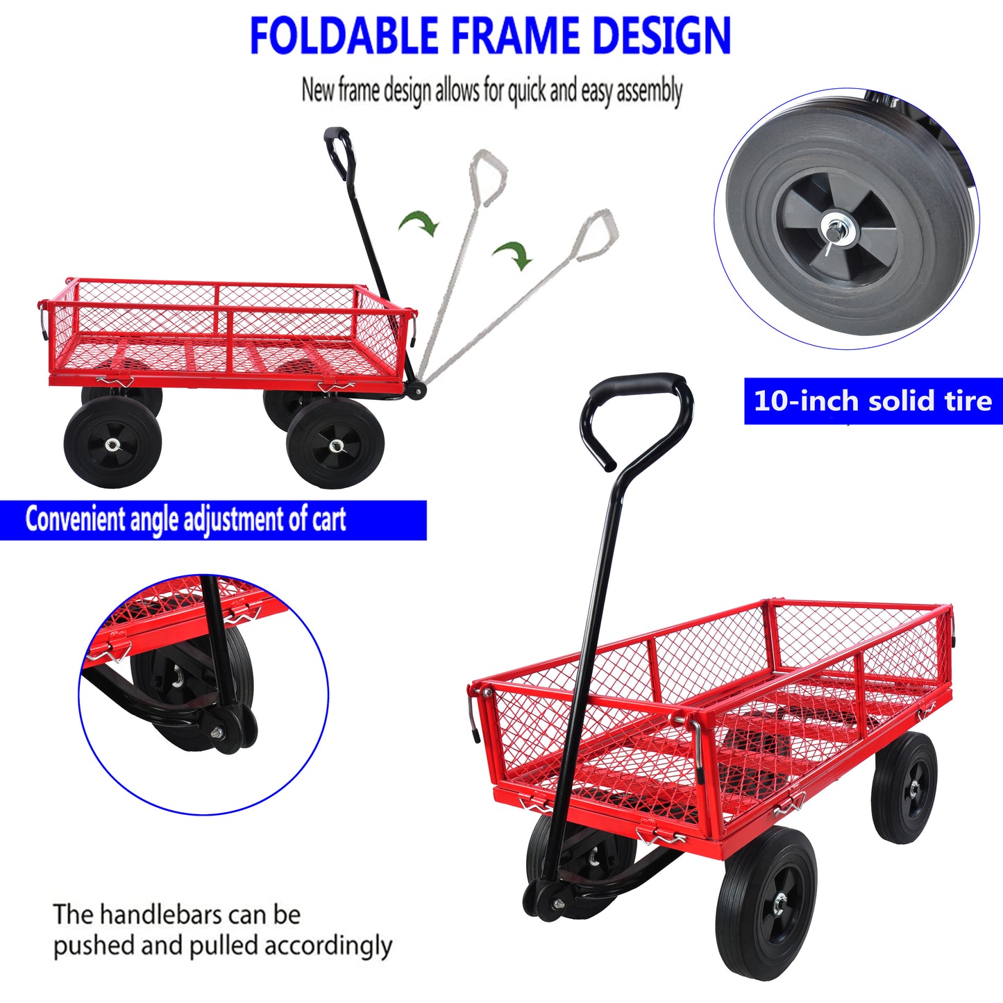 Tools cart Wagon Cart Garden cart trucks make it easier to transport firewood