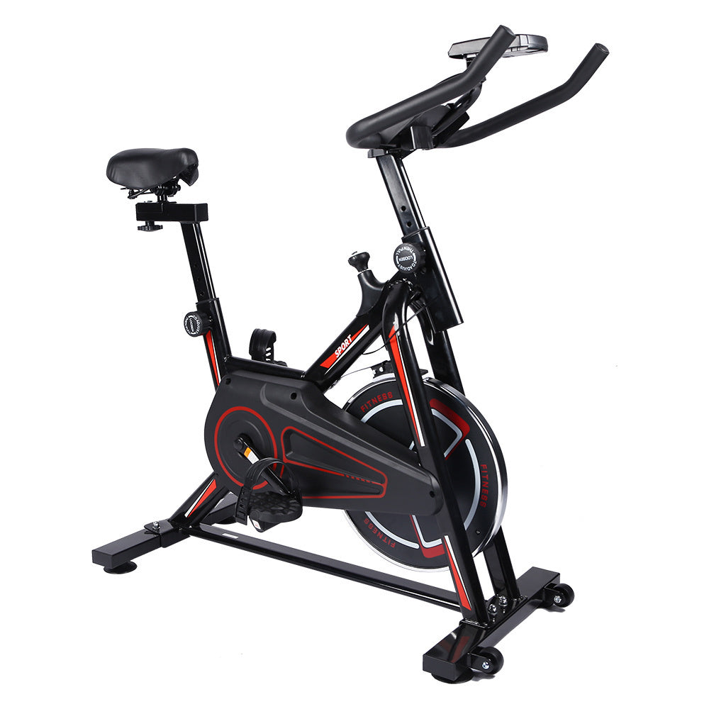 YSSOA Indoor Cycling Bike, Stationary Exercise Bike with iPad Mount and Comfortable Seat Cushion, Silent Belt Drive, Spinning Bikes with Resistance for Home Gym Cardio Fitness Training