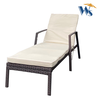 Outdoor Patio Lounge Chairs Rattan Wicker Patio Chaise Lounges Chair  Brown