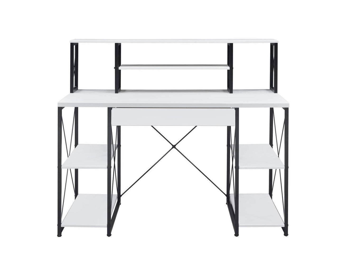 ACME Amiel Desk, White & Black 92879