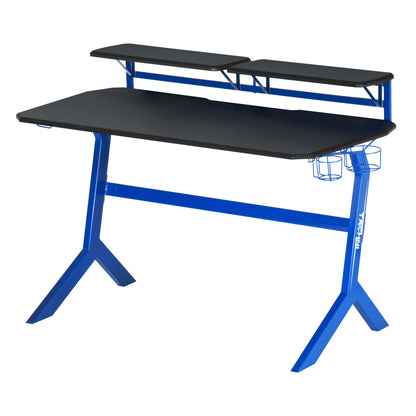 Techni Sport Blue Stryker Gaming Desk, Blue