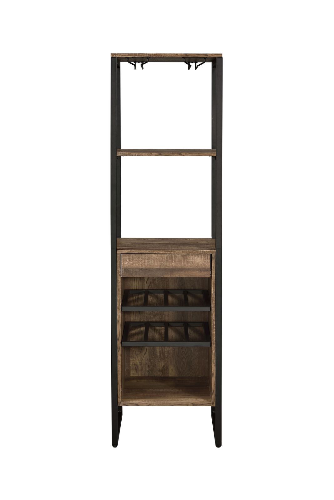 ACME NarikWine Rack in Weathered Oak 97800