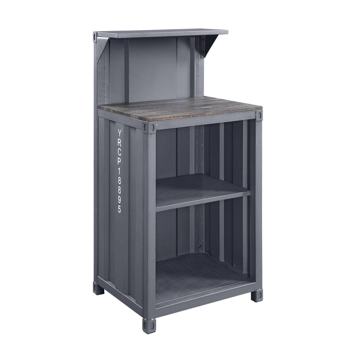 ACME Cargo Reception Desk in Gunmetal Finish AC00378