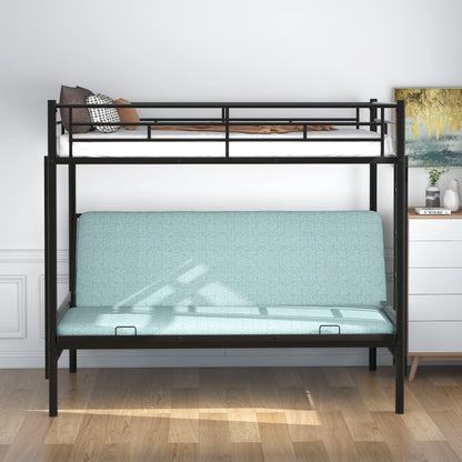 Twin over Full Metal Bunk Bed, Multi-Function,Black(OLD SKU:MF193079AAB)