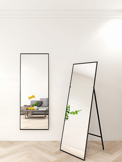 Full Length Mirror Standing Black 65’’x22’’ for Bedroom with Aluminum Frame, Large Full Body Floor Mirror Wall Hanging or Leaning Modern Decor for Dressing, Living Room, Entryway or Dorm