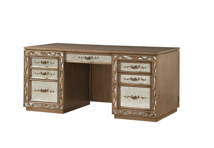 ACME Orianne Computer Desk & Hutch in Antique Gold 93790