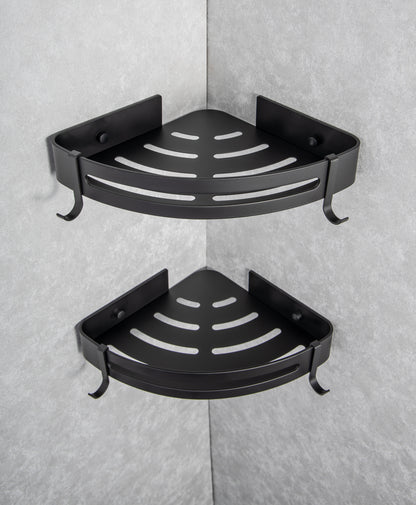 Double bathroom corner shelf