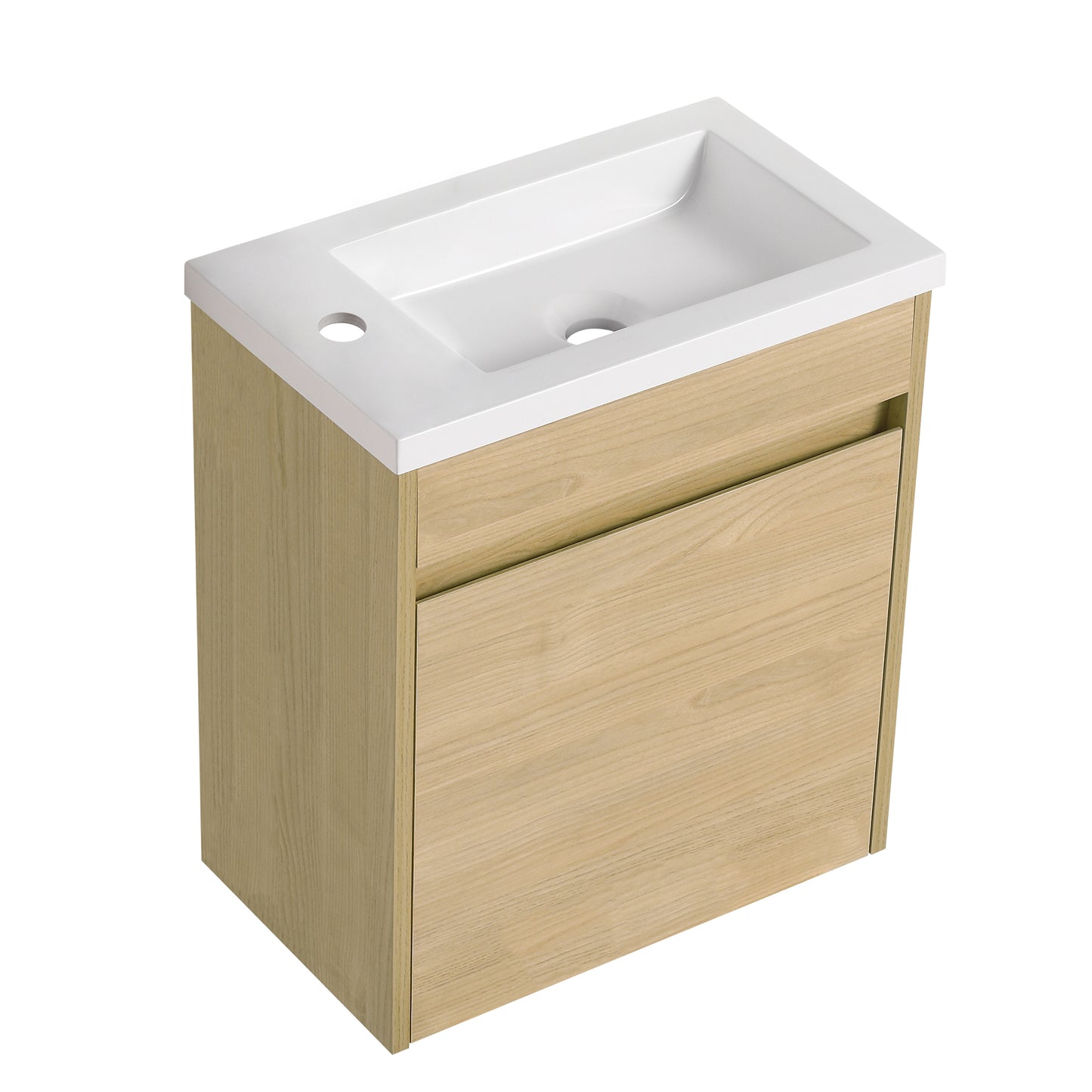 Bathroom Vanity With Single Sink,16 Inch For Small Bathroom,